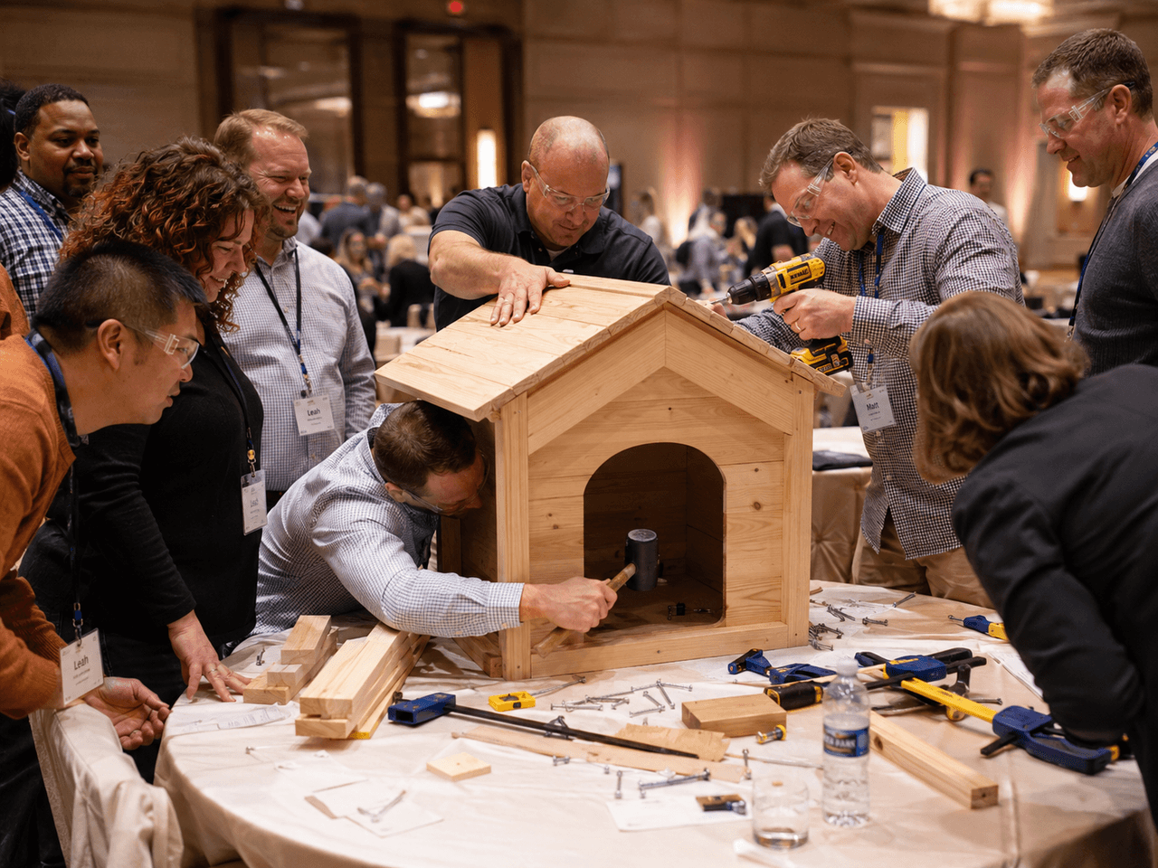 Dog House Building Las Vegas — Housewarming team building with Building Teams